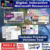 Europe PEGS Factors Practice Activity and Worksheet | Social Studies | Google