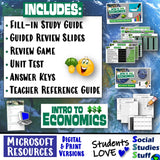 Intro to Economy Assessments Study Guide, Review Game, Test Social Studies Stuff Economics Lesson Resources 