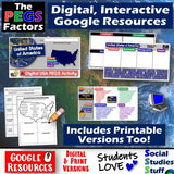 Digital Intro to United States PEGS Factors Social Studies Stuff Google USA Lesson Resources