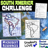 South America Create a Map Activity | Solve Location Clues | World Geography