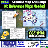 Digital Australia and Oceania Map Practice Social Studies Stuff Google Lesson Resources