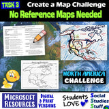 Geography of North America Map Practice | USA Canada Mexico | Microsoft