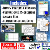 Digital Intro to Culture Vocab Puzzle Review and Quiz Social Studies Stuff Google Lesson Resources