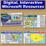 USA Geography United States Map Practice Activity | Print & Digital | Microsoft