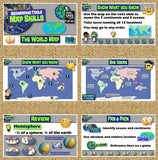 World Map Skills Practice Card Game | Group Cooperative Learning | Google