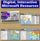 India Map Activities | South Asia Geography | Print and Digital | Microsoft