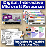 Europe PEGS Factors Practice Activity and Worksheet | Social Studies | Microsoft