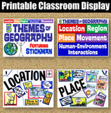 Five Themes of Geography Word Wall Posters | 5 Themes Intro Activity | Google