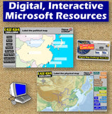 East Asia Map Practice Geography Activities | Print and Digital | Microsoft