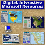 North America Map Activities | USA Canada Mexico | Print and Digital | Microsoft