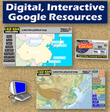 East Asia Map Practice Geography Activities | Print and Digital | Google