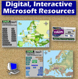 Europe Map Practice Geography Activities | Print and Digital | Microsoft