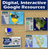 North America Map Activities | USA Canada Mexico | Print and Digital | Google