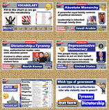 Types of Governments Lesson and Practice Activities | Print and Digital | Google