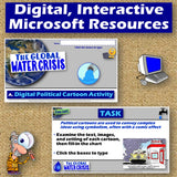 Analyze Water Scarcity Political Cartoons Activity | Print & Digital | Microsoft