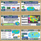 Absolute & Relative Location Lesson | Map Practice | Print & Digital | Microsoft