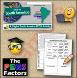 South America PEGS Factors Practice Activity and Worksheet | Microsoft