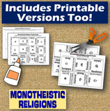 Monotheistic Religions Vocabulary Puzzles | Judaism Christianity Islam | Google