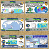 World Mental Map 5E Lesson | Continents and Oceans | Print & Digital | Microsoft