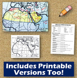 Middle East Map Activities | SW Asia North Africa | Print & Digital | Microsoft