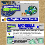 Map Skills and Geographic Tools Vocab Review Puzzles and Unit Quiz | Microsoft