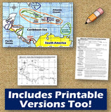 Central America Map Practice Geography Activities | Print & Digital | Microsoft