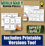 FUN World War 1 Review Puzzles | WWI Vocabulary Practice Activities | Google