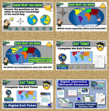 World Map and Lines on a Globe Lesson | Continents | Print & Digital | Microsoft