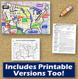 USA Geography United States Map Practice Activity | Print & Digital | Microsoft