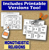 Monotheistic Religion Vocabulary Puzzle | Judaism Christianity Islam | Microsoft