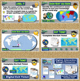 World Mental Map 5E Lesson | Continents and Oceans | Print and Digital | Google