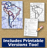 South America Map Practice Activities | Geography of the Continent | Microsoft