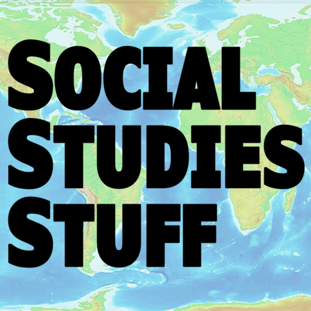 World map with 'SOCIAL STUDIES STUFF' text overlay