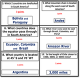 South America Fan and Pick Card Game Political and Physical Map Skills Review Social Studies Stuff Lesson Resources