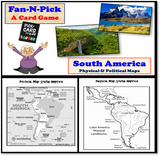 South America Fan and Pick Card Game Political and Physical Map Skills Review Social Studies Stuff Lesson Resources