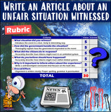 Digital Unlimited Government Undercover Reporter Activity and Rubric Google Lesson Resources